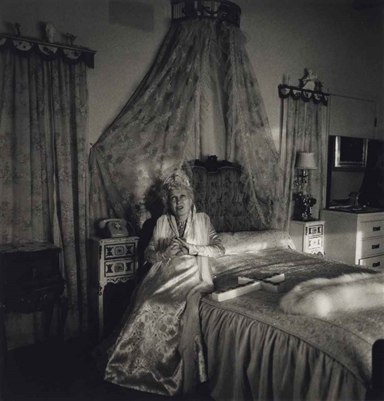 Bishop on her Bed, Santa Barbara, Cal. by Diane Arbus, 1964