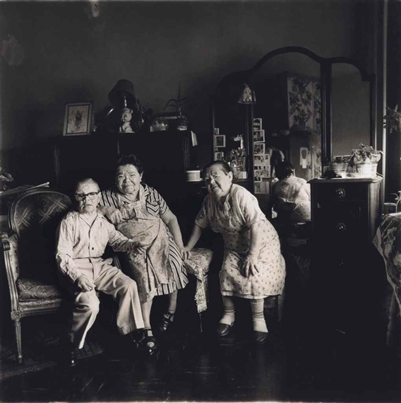 Arbus Diane Russian Midget Friends In A Living Room On