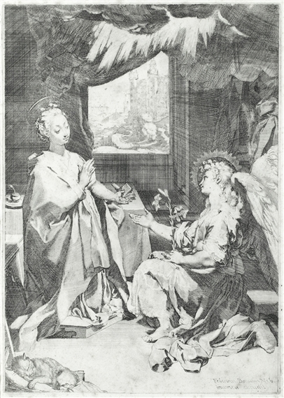 The Annunciation (Bartsch  1) by Federico Barocci, circa 1585