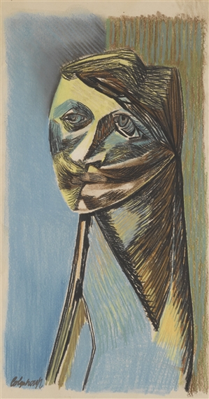 WOMAN IN GREEN by Robert Colquhoun, 1957