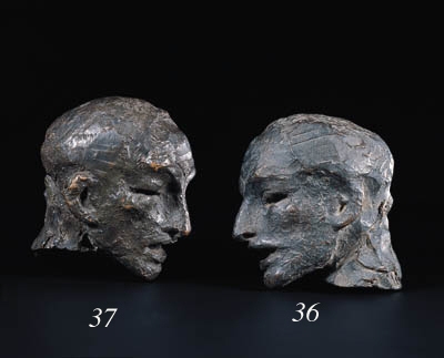 Artwork by John Rädecker, Head of a boy, Made of bronze
