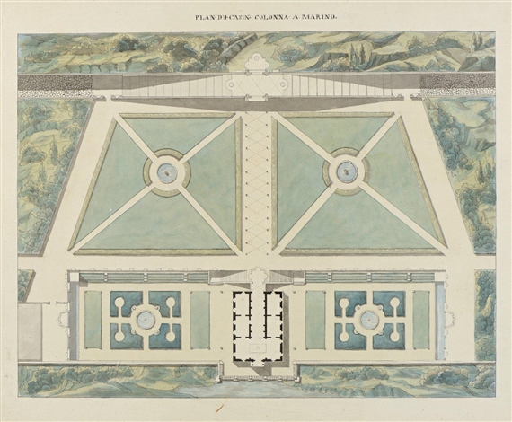 Plan du casino Colonna à Marino by Pierre-François-Léonard Fontaine, Charles Percier