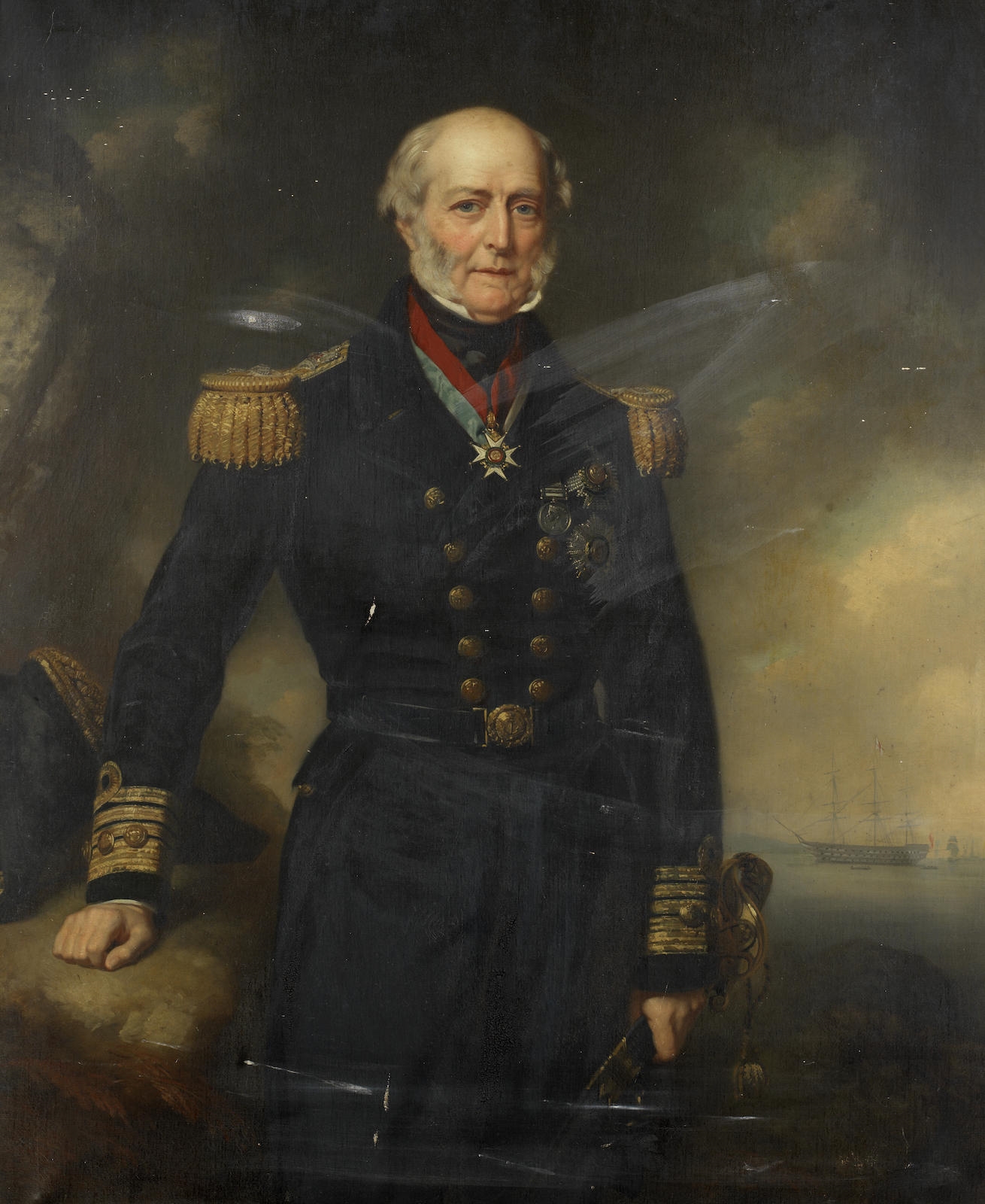 John Lindsay Lucas Portrait of Admiral Sir Seymour, three