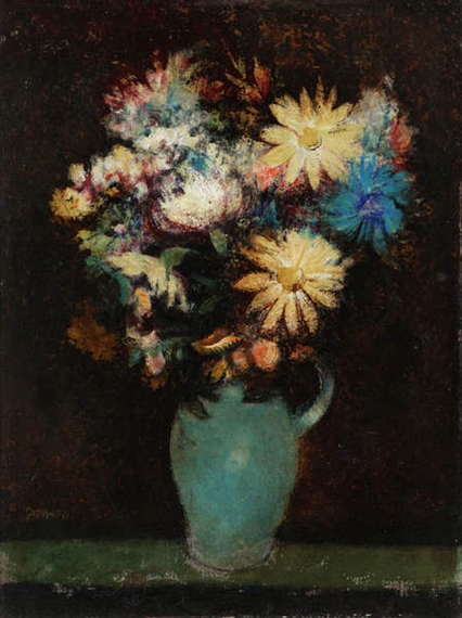 Still life with flowers in a jug by Floris Jespers