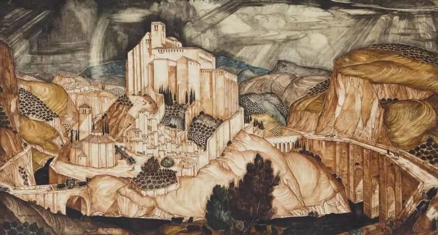 Artwork by André Maire, Vue de Tolède, Made of Oil on canvas