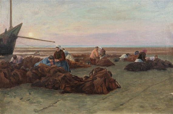 La prière sur les filets by Charles Emmanuel Joseph Roussel