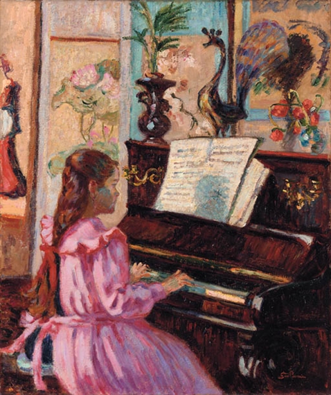 Jeune fille au piano