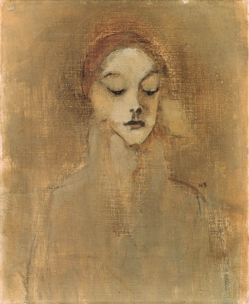 The gatekeeper's daughter by Helene Schjerfbeck, 1920s