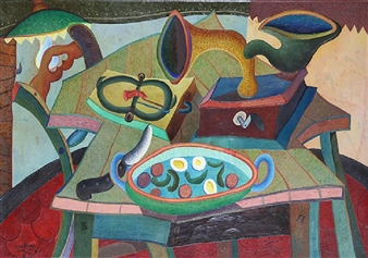 Natura Morte au Phonographe (Printemps) by Roger Toulouse, 1947