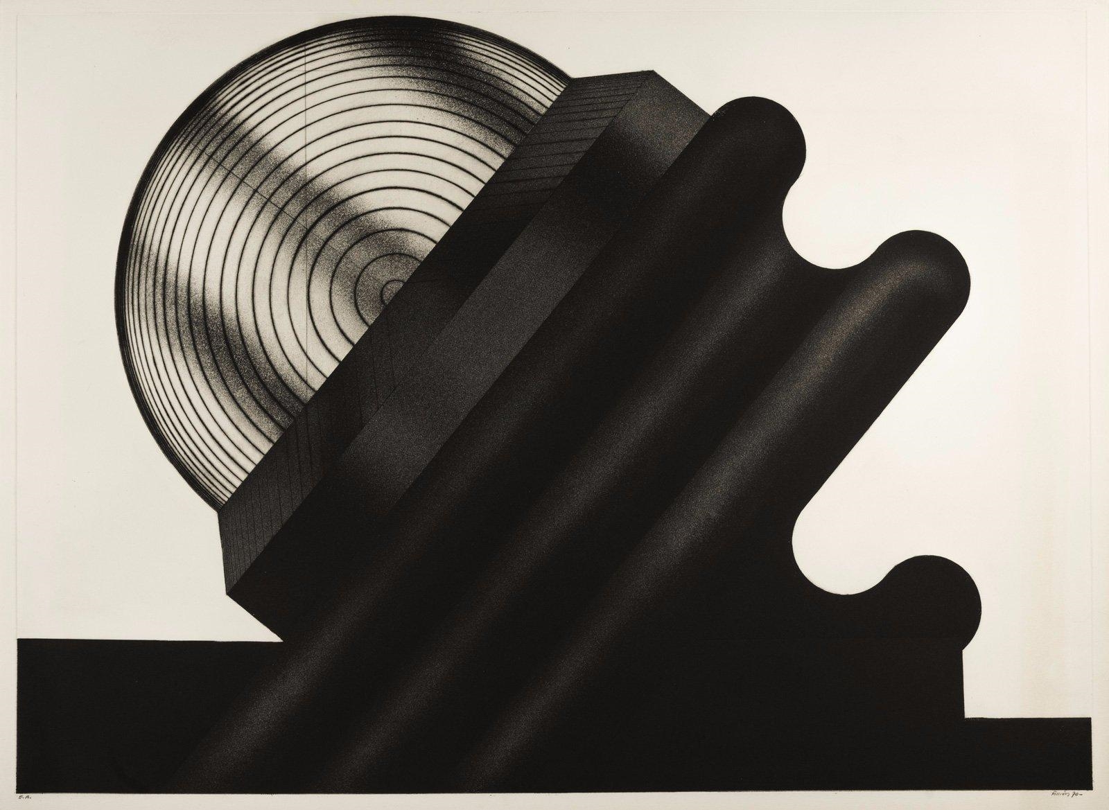 Artwork by Christian Fossier, Pression, Made of Aquatint and drypoint