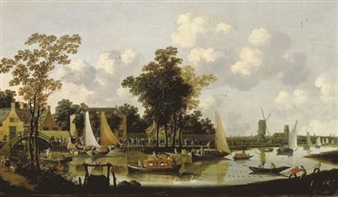 A holiday afternoon on the Zwaenhals, near Rotterdam - Pieter Bout