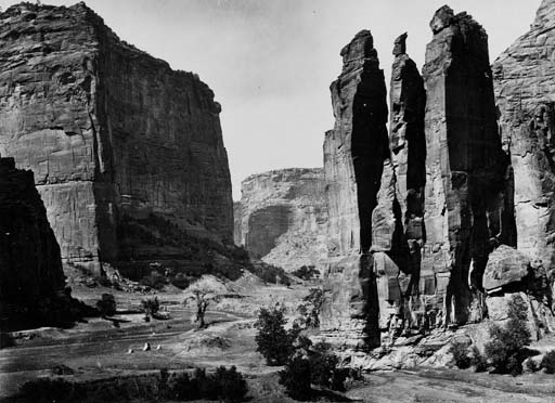 Cañon de Chelley, Walls of the Grand Cañon about 1200 feet in height by Timothy H. O'Sullivan, 1873
