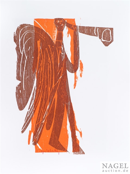 Sieben Engel by HAP  Grieshaber, 1962