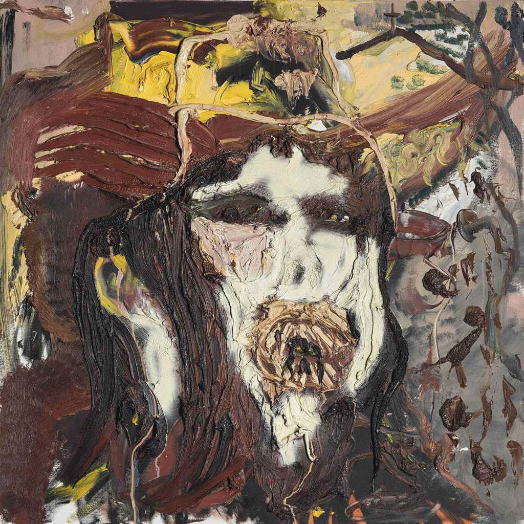 Artwork by Albert Oehlen, Jonathan Meese, Portrait XVIII, Made of oil on canvas