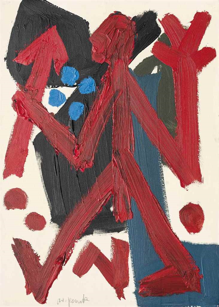 A.R. Penck | Der Schritt a yx2 3 (1990s) | MutualArt