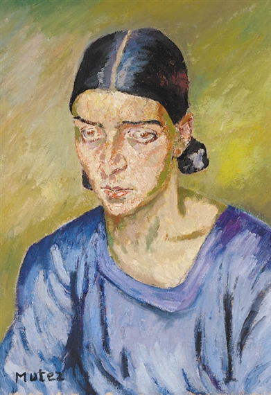 Jeune femme en bleu by Maria-Mela Muter