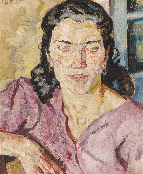 Femme à la robe violette by Maria-Mela Muter