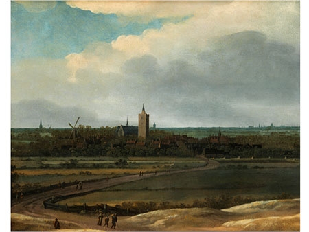 WEITE LANDSCHAFT MIT STADTANSICHT by Anthonie Jansz. van der Croos, circa 1665
