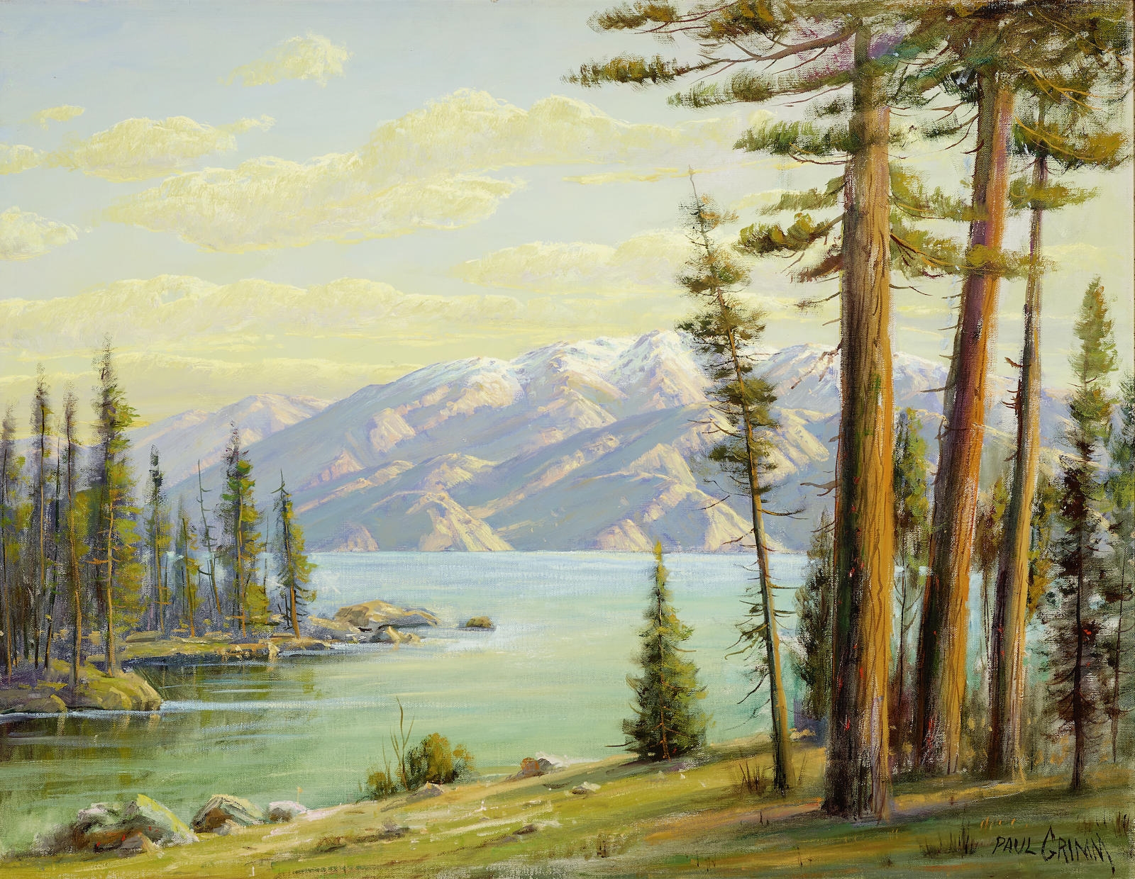 Artwork by Paul Grimm, Lake Tahoe, Made of Oil on canvas