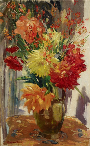 Floral Still Life (Mums and Crocosmia) by Colin Campbell Cooper