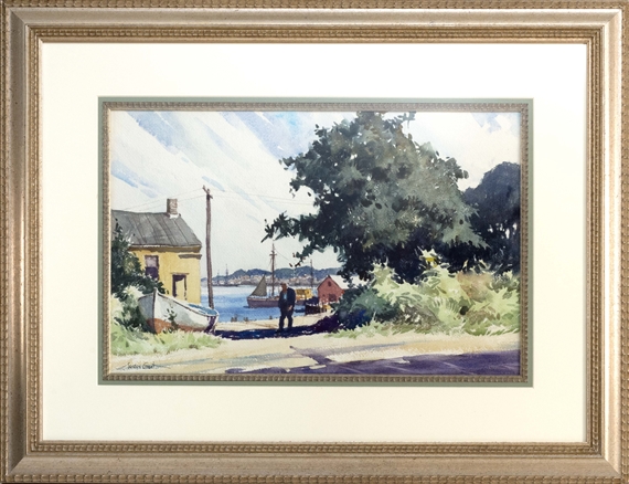 Harbor scene by Gordon Grant