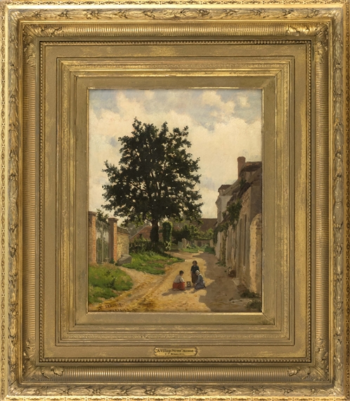 A Village Street Normandy by Emile Faure-Beaulieu, 1873