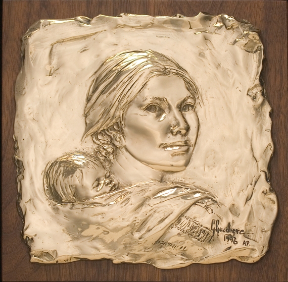 Sacagawea Study (relief) by Glenna Goodacre, 1998