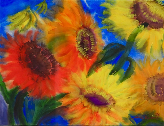 Sunflowers by Jane Evans, 1998