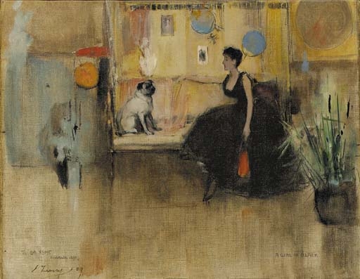 A Girl in Black by John Lavery, 1891