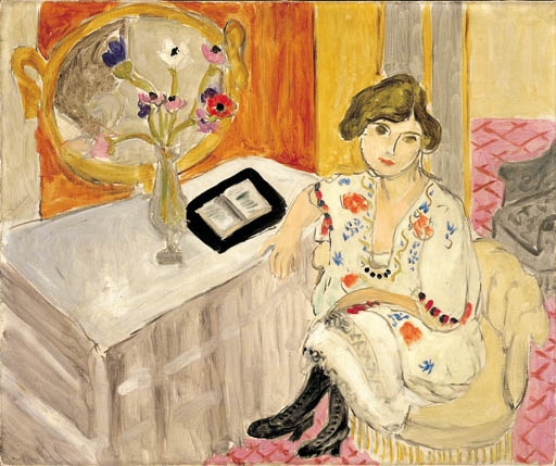 Femme assise au livre ouvert by Henri Matisse, 1919