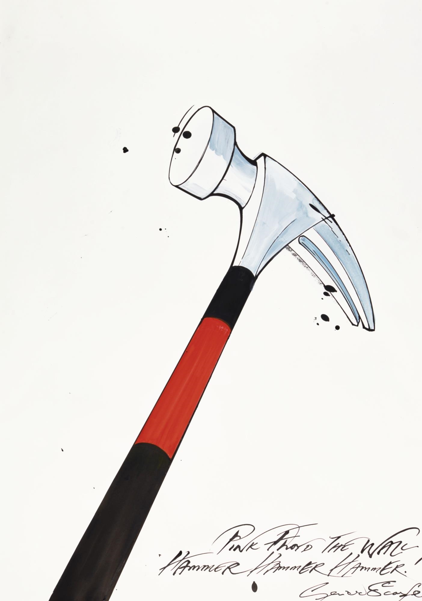 Artwork by Gerald Scarfe, Pink Floyd the Wall Hammer Hammer Hammer!, Made of Pen, ink and watercolour