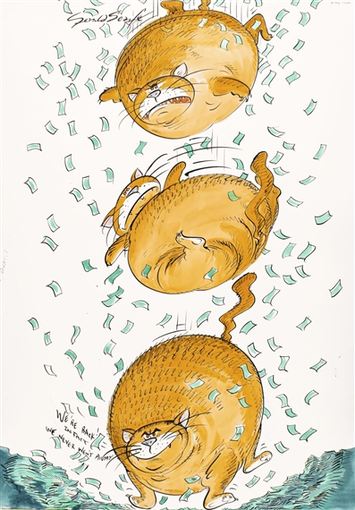 A Fat Cat Always Lands on its Feet by Gerald Scarfe