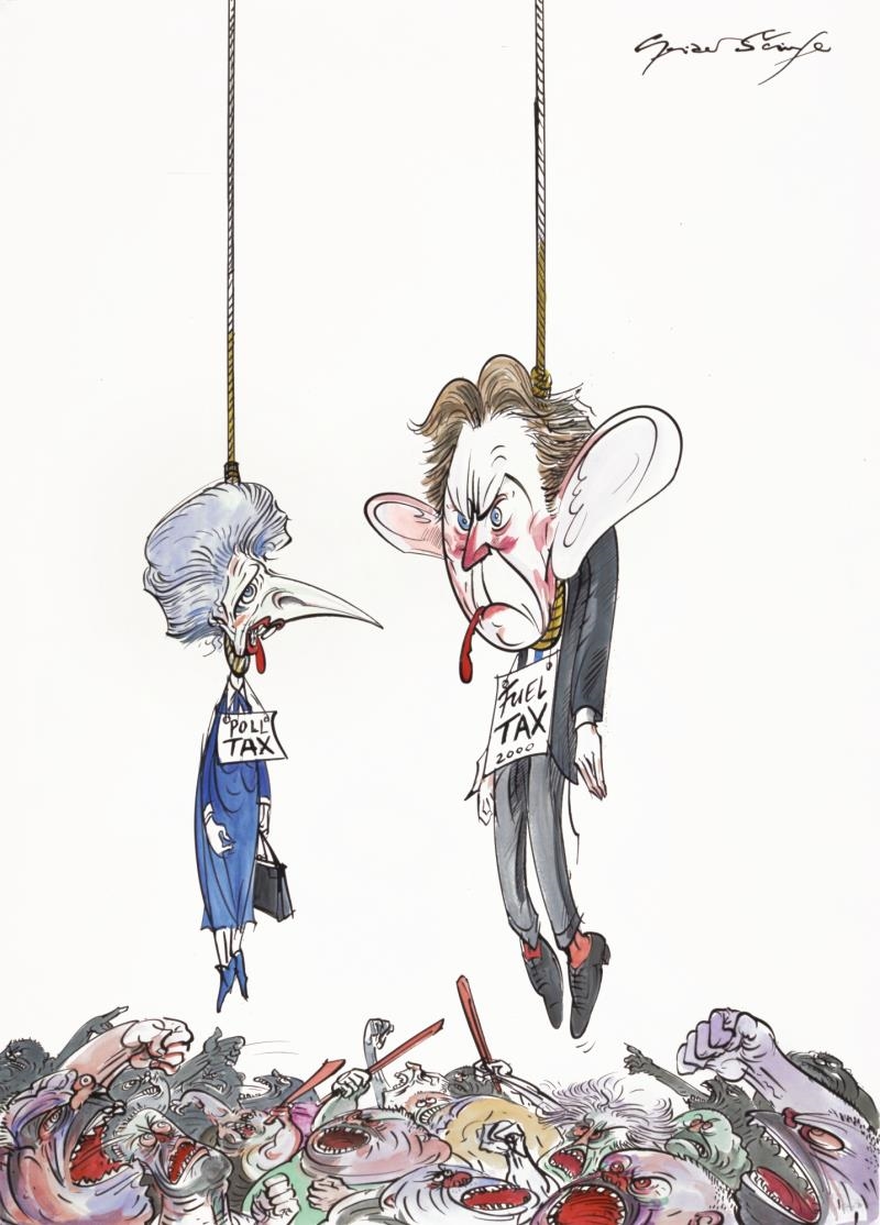 Poll Tax and Fuel Tax by Gerald Scarfe, 2000