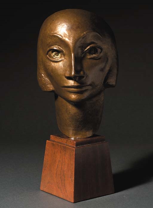 Mask (young woman) by John Rädecker, circa 1928