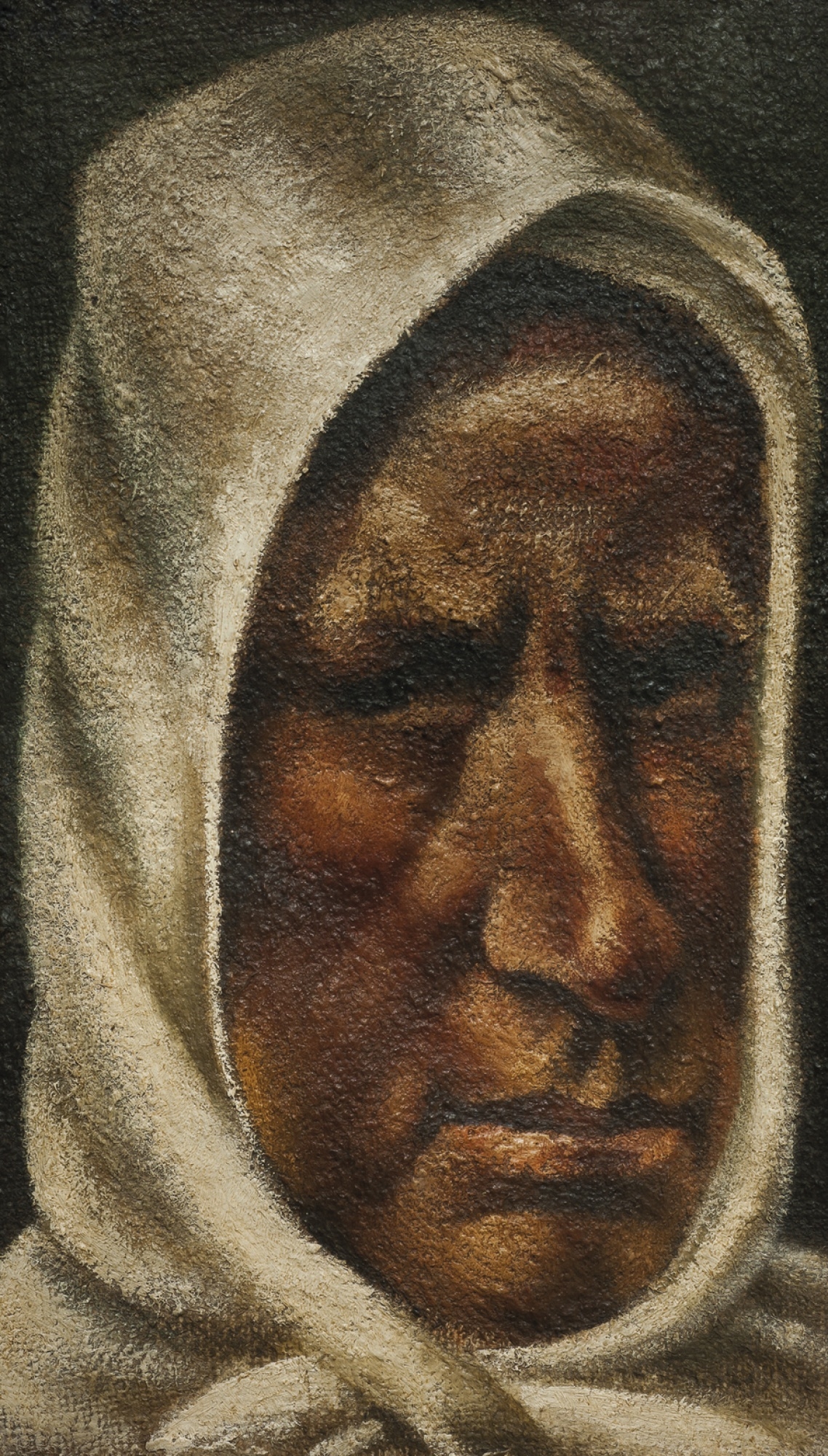 Artwork by Felipe Seade, Campesina, Made of oil on canvas pasted in cardboard