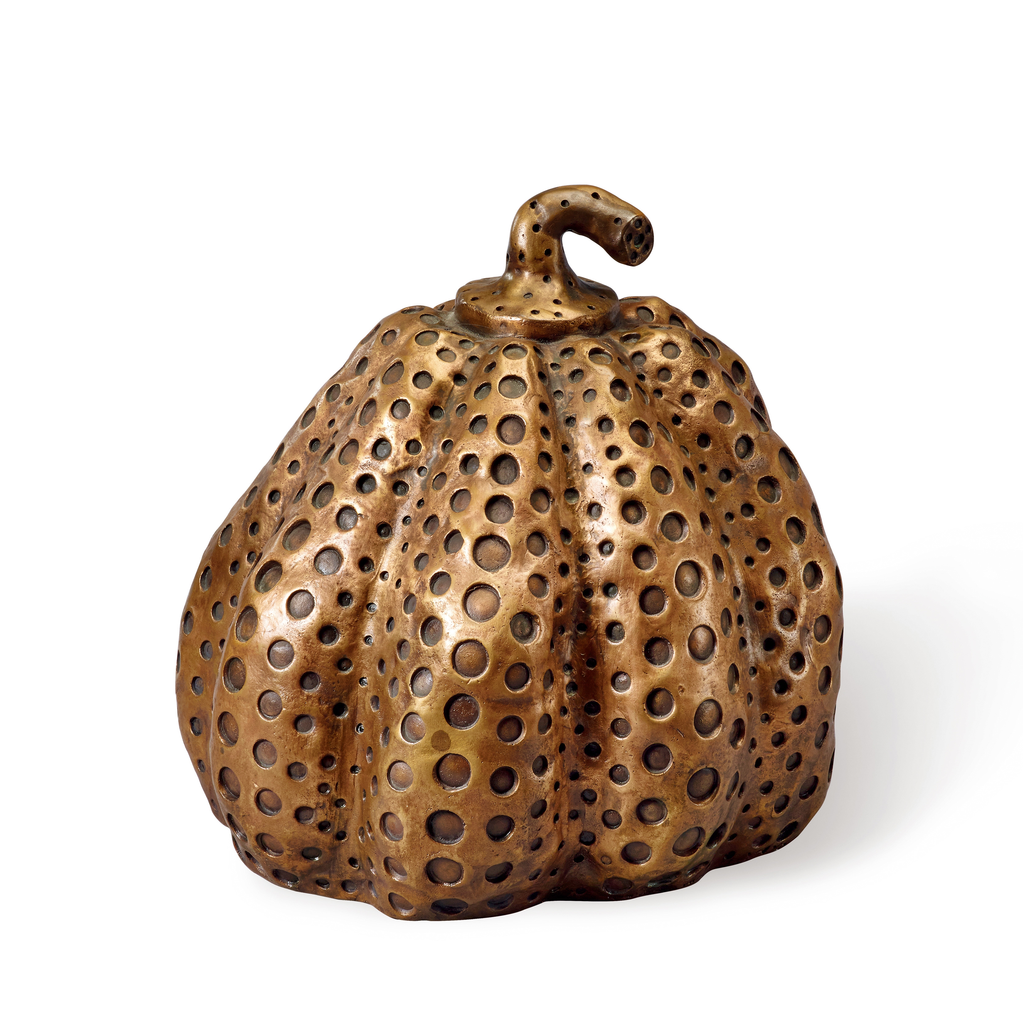 Artwork by Yayoi Kusama, Pumpkin, Made of bronze sculpture