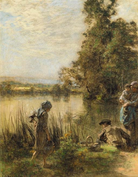 Pêcheur et sa famille by Léon-Augustin L'Hermitte, circa 1912