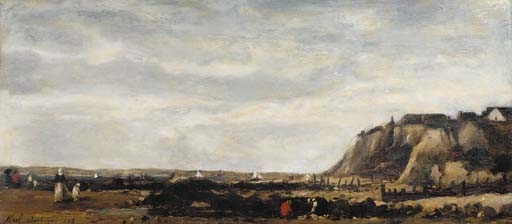 Fisherfolk on the shore by Karl Pierre Daubigny, 1883