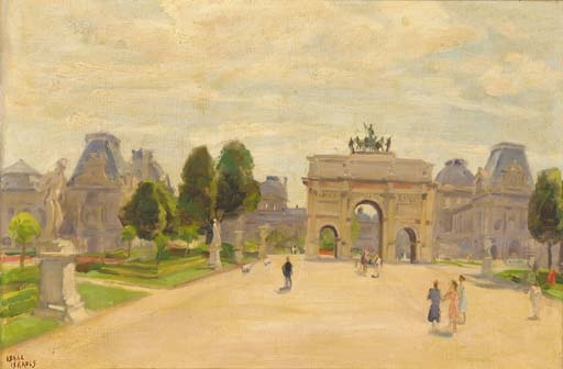 Devant le Louvre, Jardin des Tuilleries, Paris by Isaac Israëls