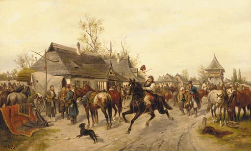 The horse fair by Adolf Rylski