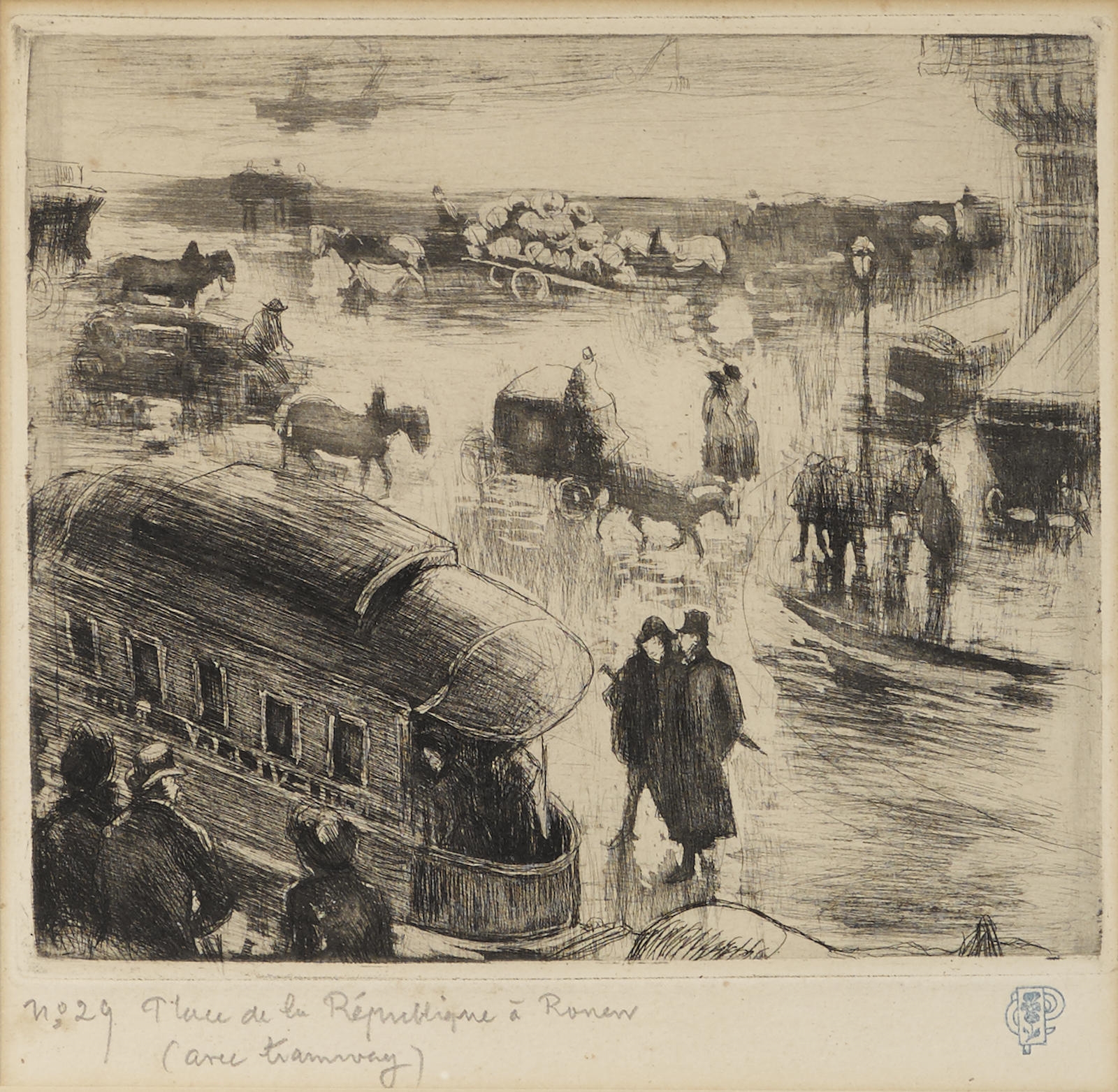 Camille Pissarro | Place de la République à Rouen | MutualArt