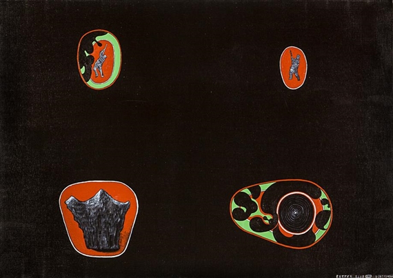 Button Eyes by Shane Cotton, 2001