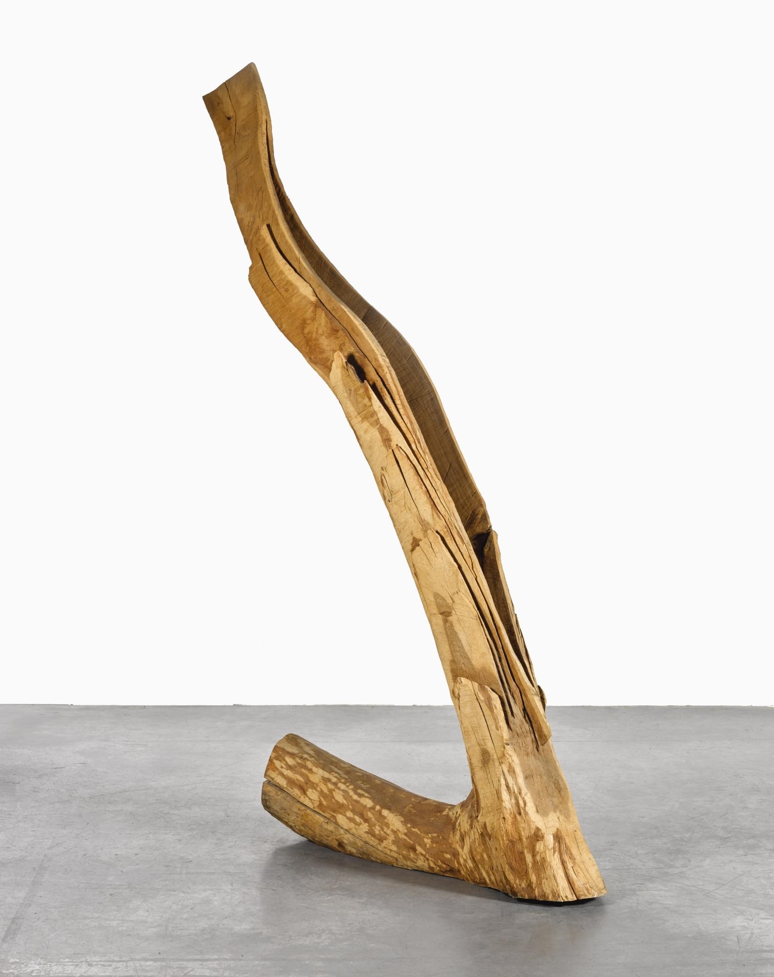 Artwork by David Nash, Descending vessel, Made of wood