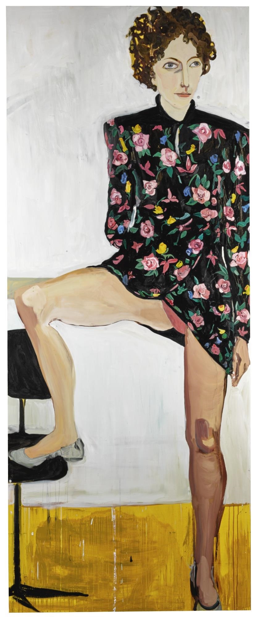 Artwork by Chantal Joffe, Rose, Made of oil on board
