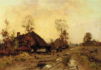 A farm outside a Dutch town - Arie Zwart