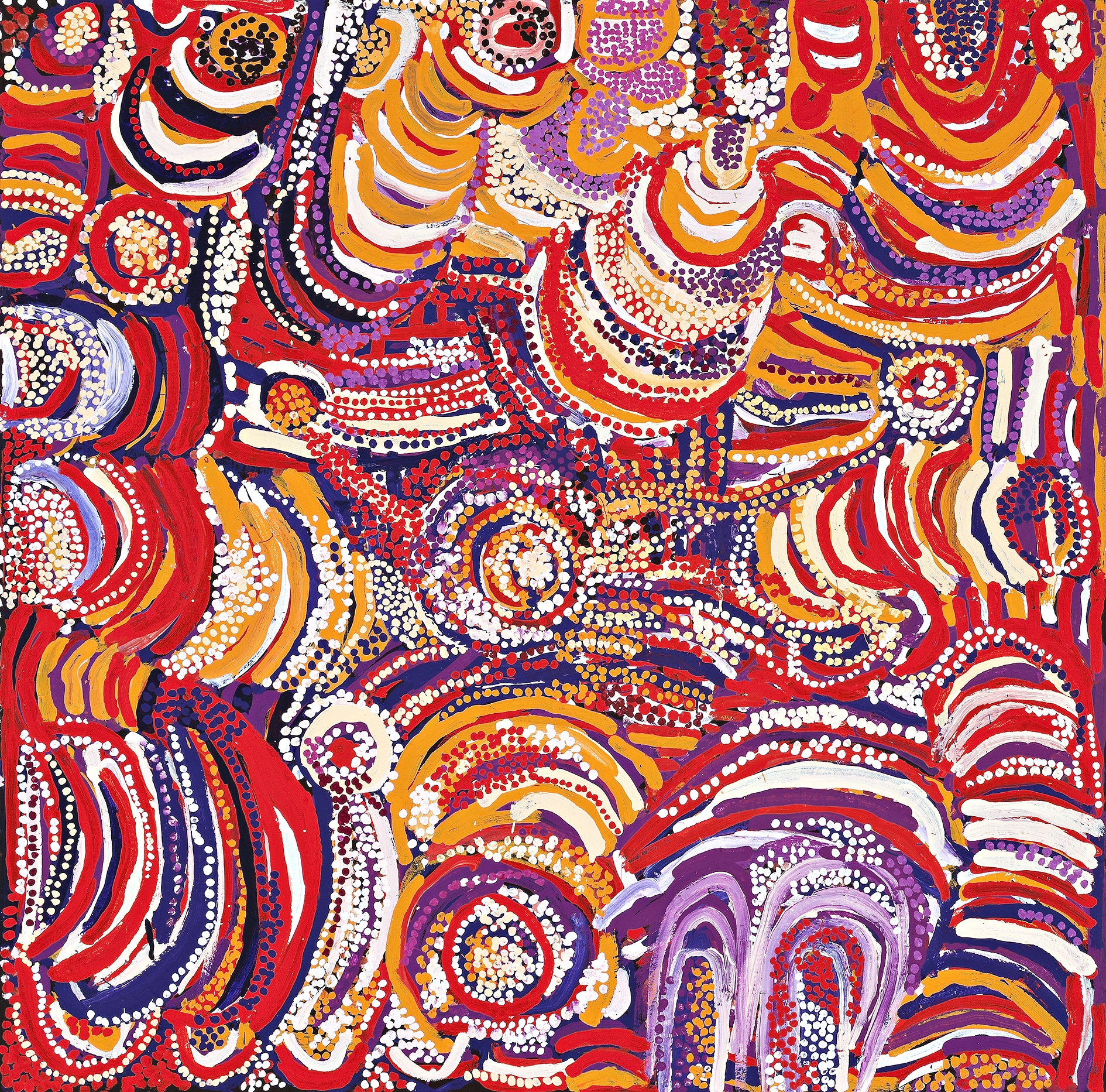 Artwork by Lucy Ken, Ngayuku Ngura, Made of Synthetic polymer paint on linen