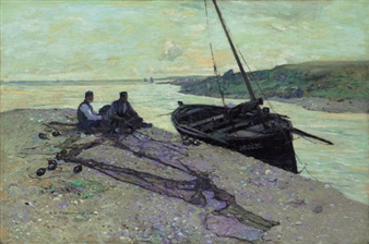 Mending the nets, Campbeltown - Robert McGown Coventry