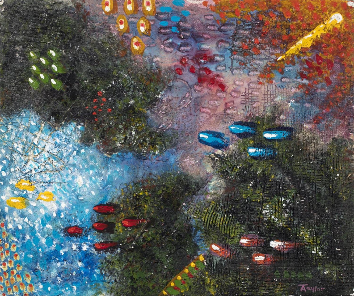 Artwork by Alan Taylor, Myth-Legend. Paintings: Symbols, Made of oil on canvas on cardboard