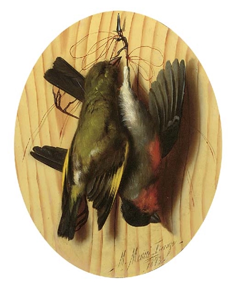 2 Works: Birds of a feather hang together by Michelangelo Meucci, 1871-1873