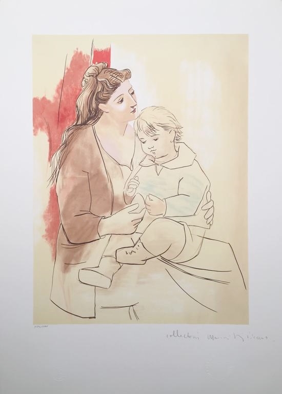 Maternite au rideau rouge by Pablo Picasso, 1922